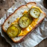2-Ingredient Pickle Bread Sandwich with cheese and pickles