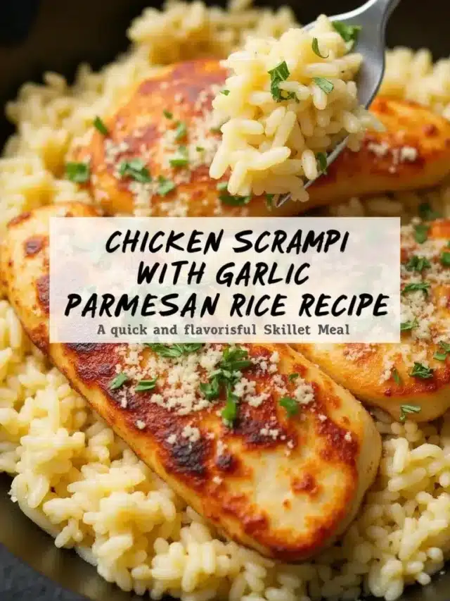 Chicken Scampi with Garlic Parmesan Rice Recipe: A Quick and Flavorful Skillet Meal