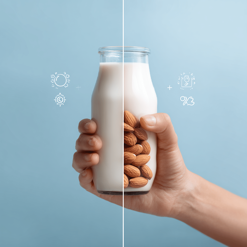 Choosing almond milk for fewer calories and weight goals